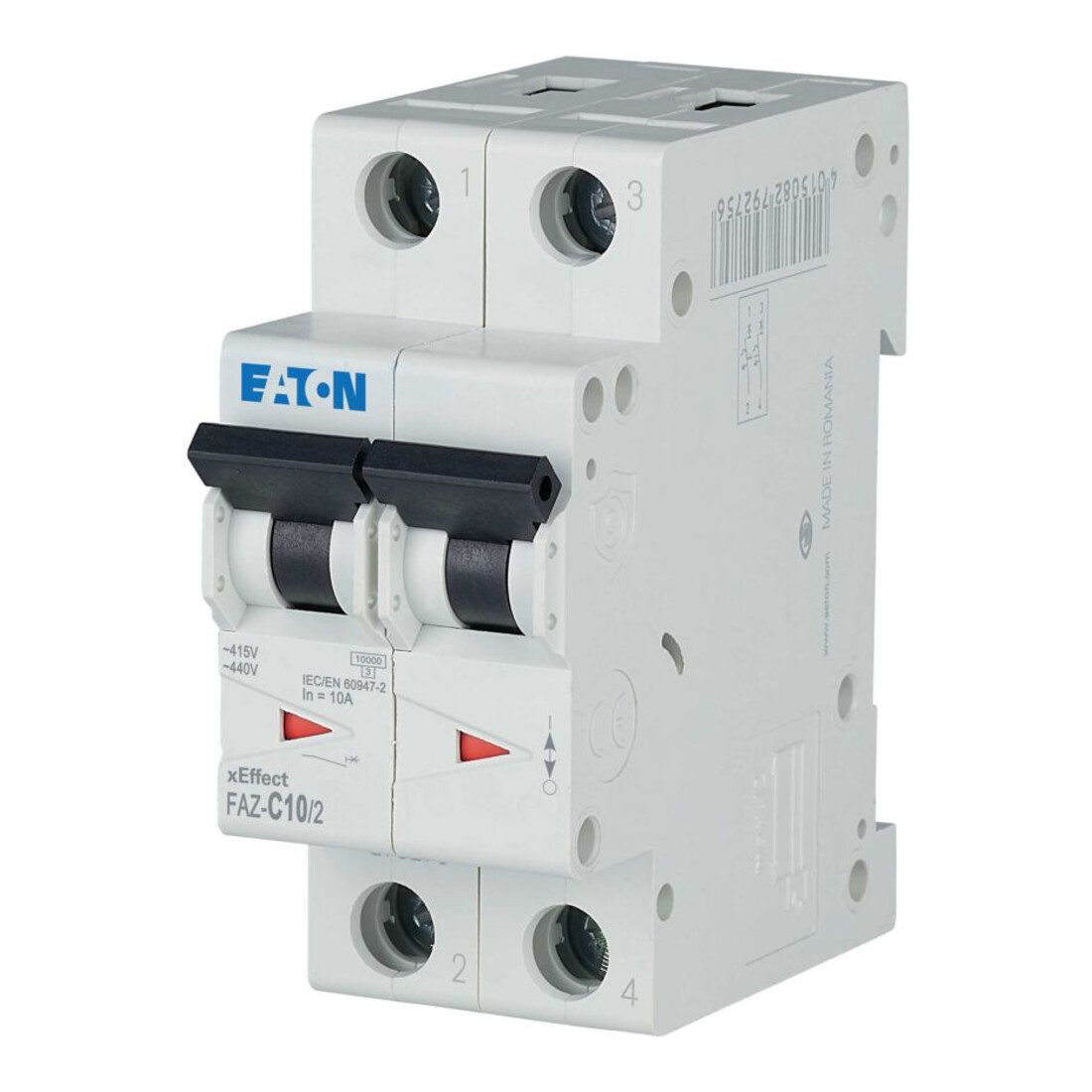 Eaton Disjoncteur C 10A, 2p FAZ-C10/2