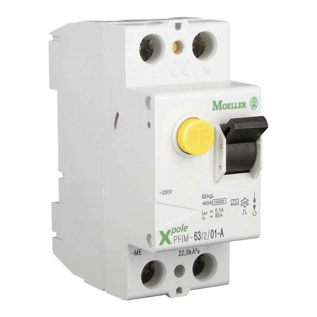Eaton Disjoncteur différentiel 63A 2P, 30mA PXF-63/2/003-A