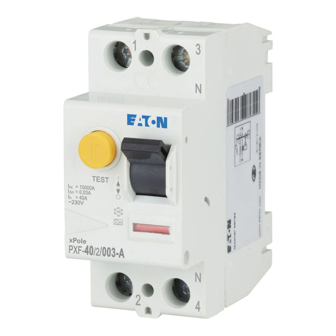 Eaton Disjoncteur différentiel FI 40A 2p, 30mA PXF-40/2/003-A