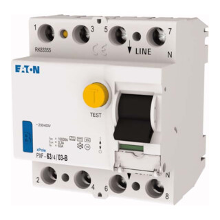 Eaton Disjoncteur FI 63A, 4p, 300mA, Type B PXF-63/4/03-B