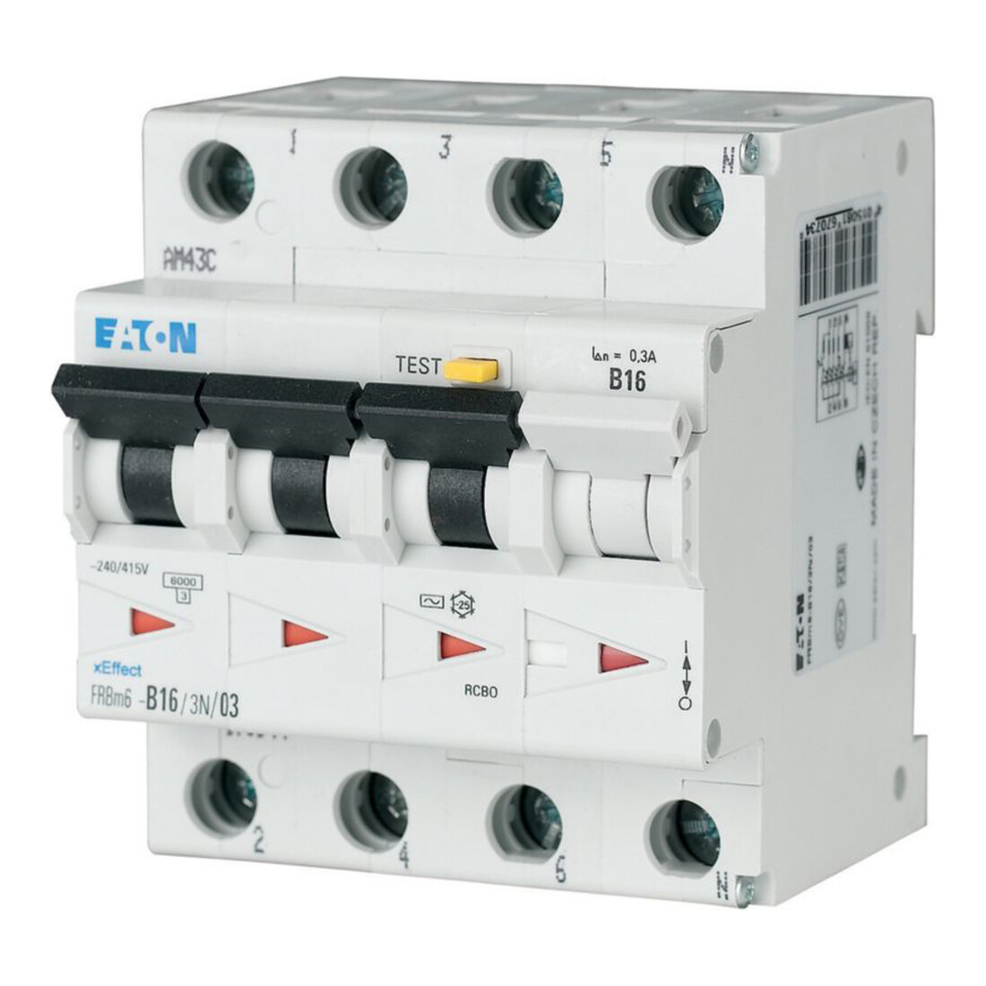 Eaton Disjoncteur FI/LS C16A 30mA FRBM6-C16/3N/003-A