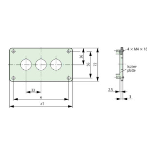 Eaton Einbautableau f. NOT-AUS-Taster M22-E3