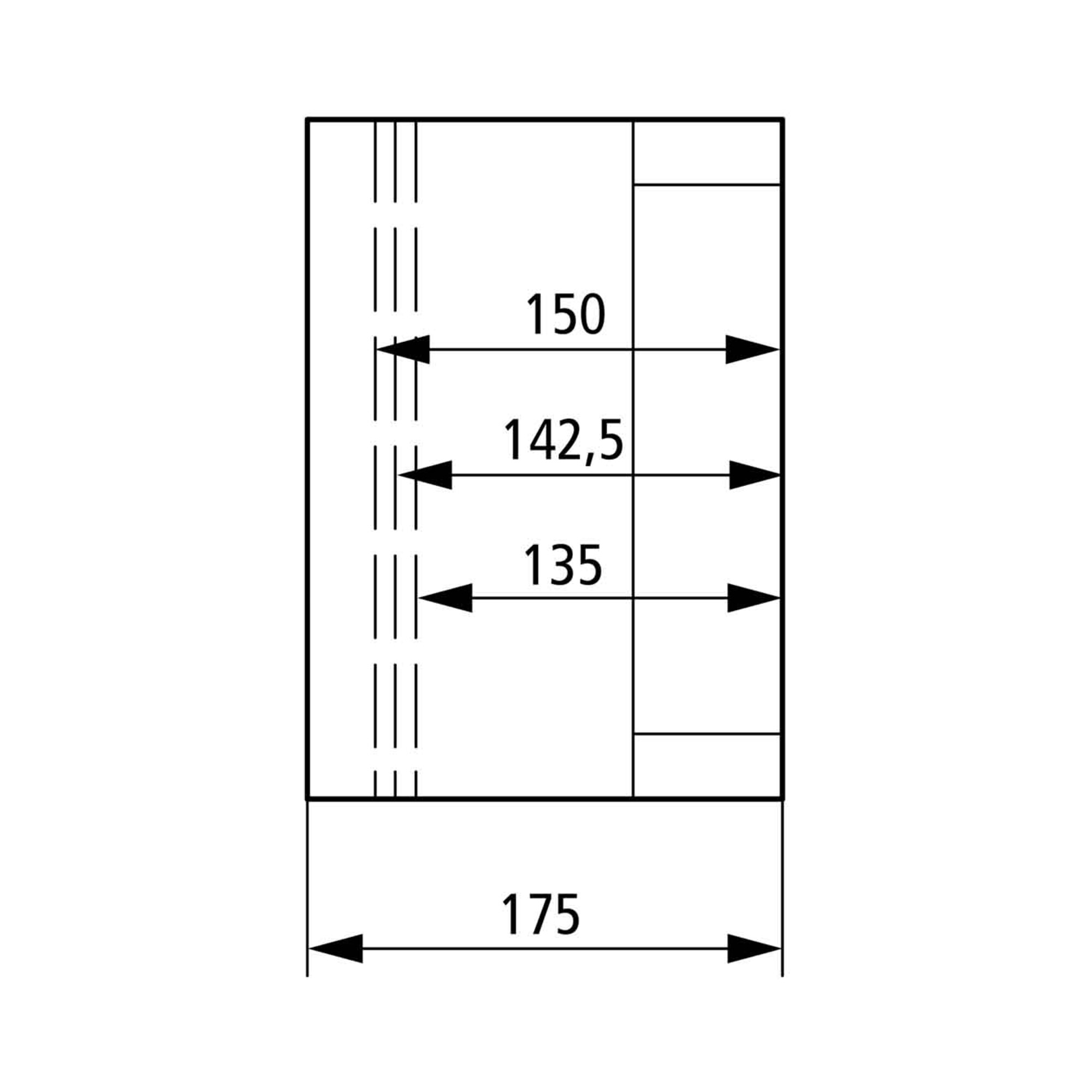 Eaton Einzelgehäuse m.metr.-Vorprägungen CI23E-150