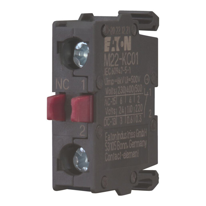 Eaton Élément de contact 1O, base M22-KC01