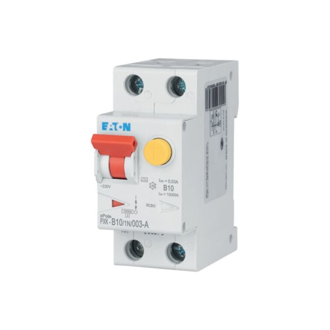 Eaton FI/LS-Kombischalter B 10A 1p+N, 30mA PXK-B10/1N/003-A
