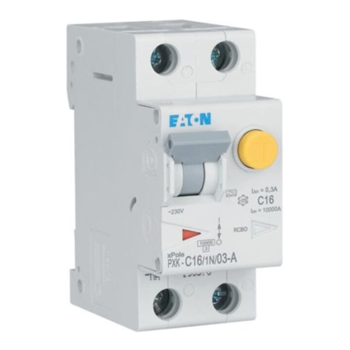 Eaton FI/LS-Kombischalter C 16A 1p+N 300mA PXK-C16/1N/03-A