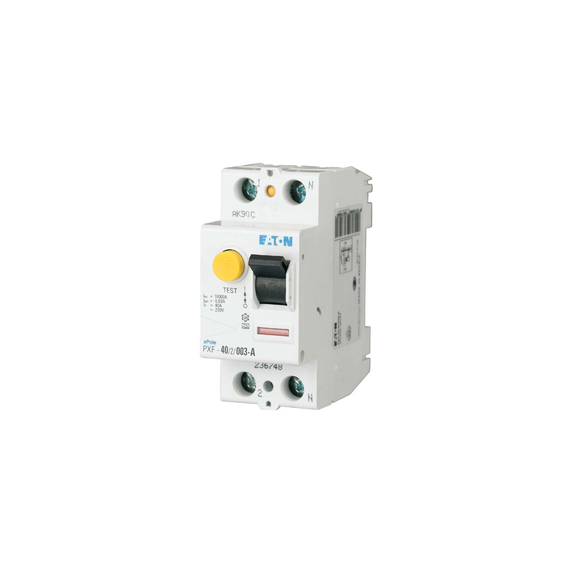 Eaton FI-Schutzschalter 16A 2p, 10mA PXF-16/2/001-A