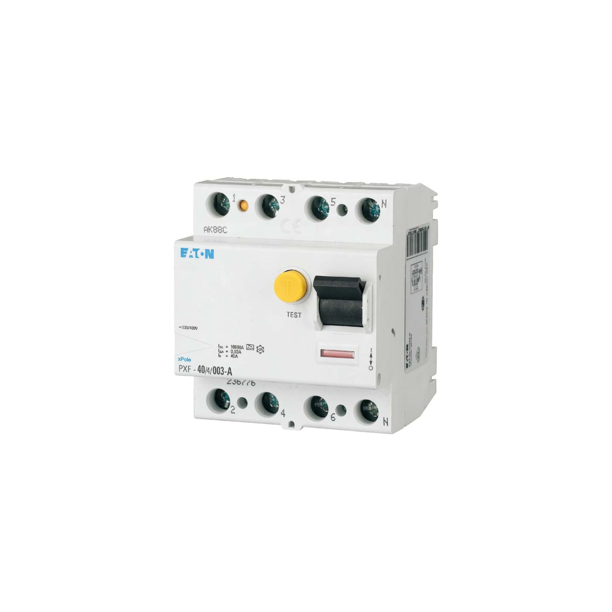 Eaton FI-Schutzschalter 63A 4p, 500mA PXF-63/4/05-A