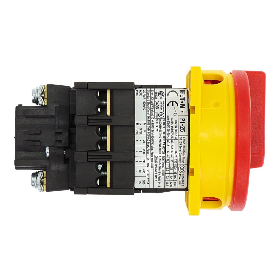 Eaton Hauptschalter Einbau/rot P1-25/EA/SVB
