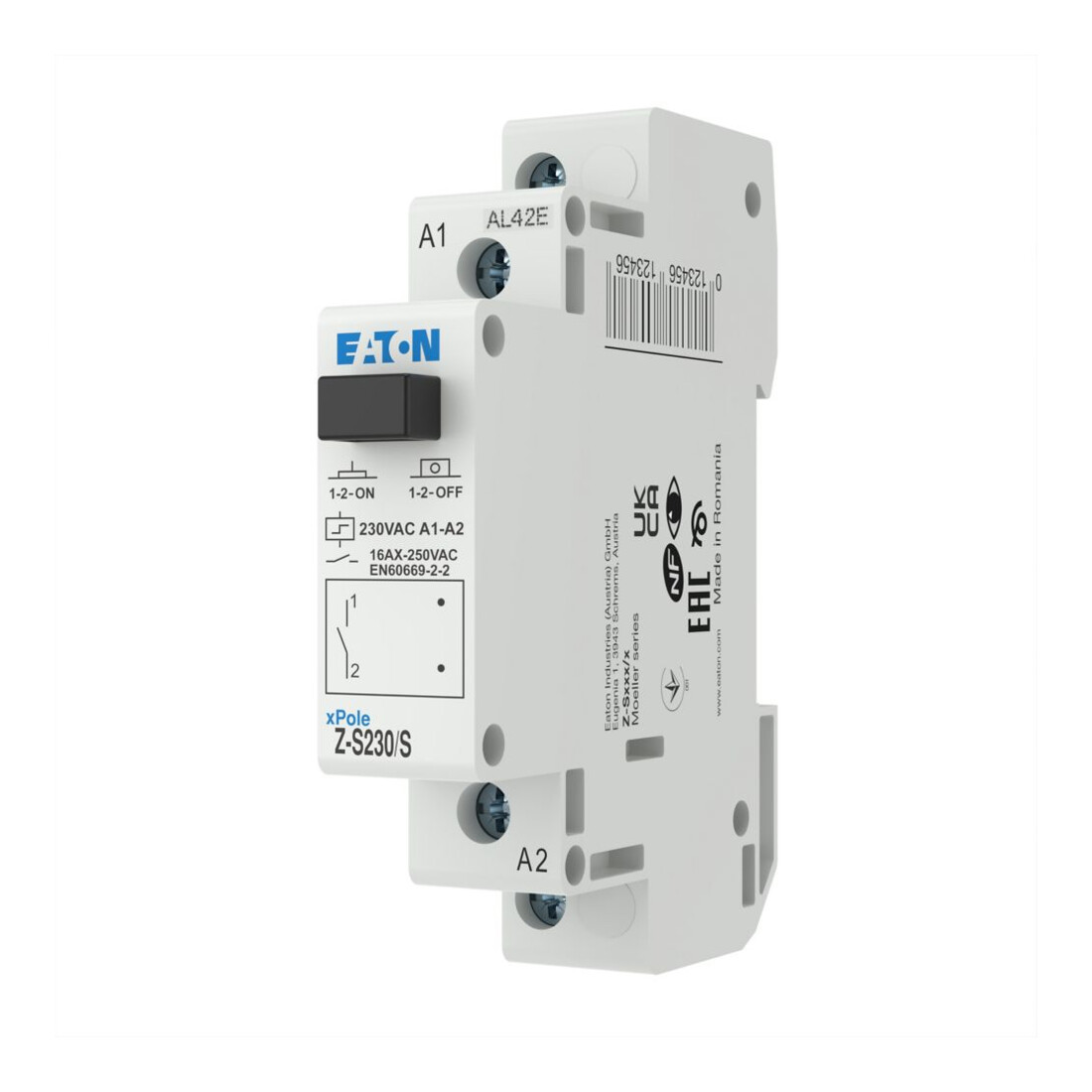 Eaton Interrupteur à impulsion 230VAC/16A/1S Z-S230/S