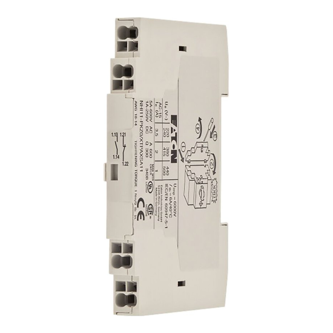 Eaton Interrupteur auxiliaire Normal NHI11-PKZ0-PI#199328