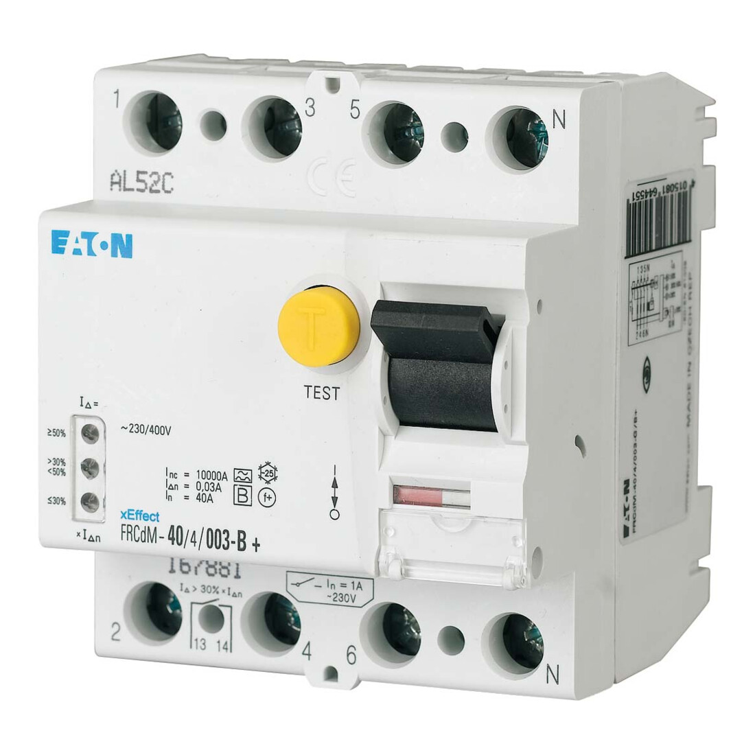 Eaton Interrupteur différentiel FI 63A 4p 30mA FRCDM-63/4/003-G/B