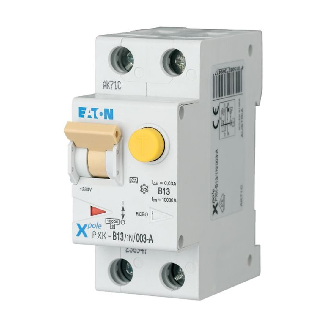 Eaton Interrupteur différentiel/sectionneur B 13A 1p+N, 30mA PXK-B13/1N/003-A