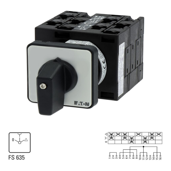 Eaton Interrupteur étoile-triangle 32A, 13kW, 3p, IP65 T3-4-8410/E