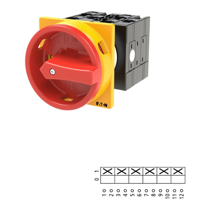 Eaton Interrupteur principal/Arrêt d'urgence 6 pôles T3-3-8342/EA/SVB
