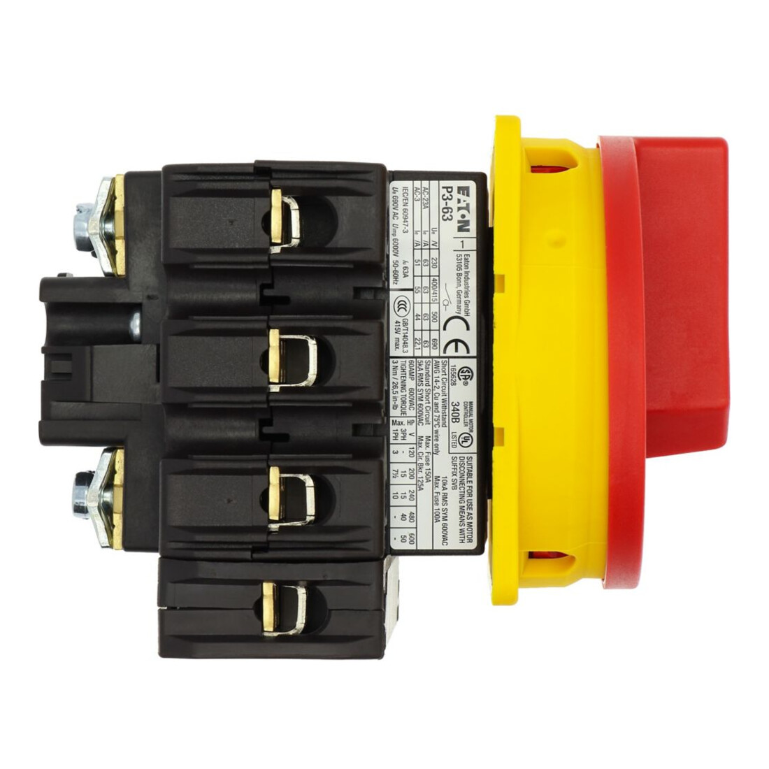 Eaton Interrupteur principal encastré rouge N P3-63/EA/SVB/N