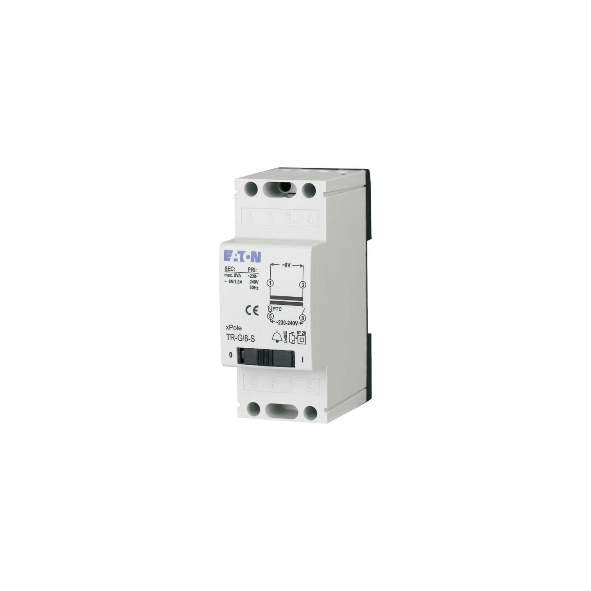 Eaton Klingeltransformator 4-8-12V/2A TR-G3/18