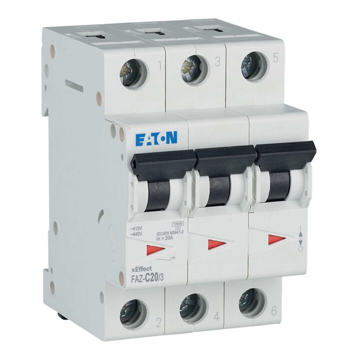 Eaton Leitungsschutzschalter C 20A, 3p FAZ-C20/3