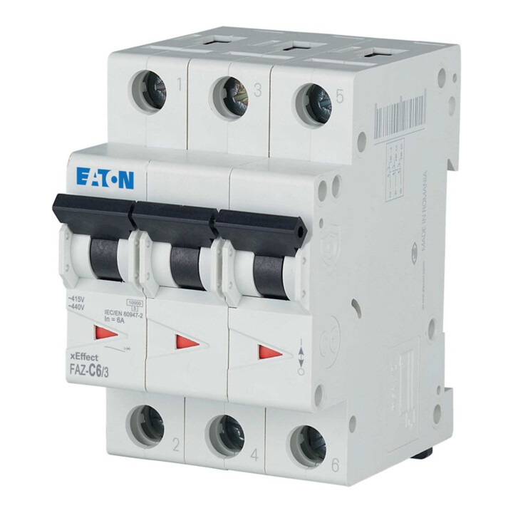 Eaton Leitungsschutzschalter C 6A, 3p FAZ-C6/3