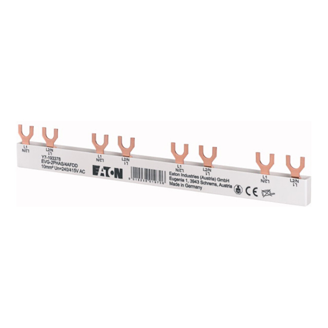 Eaton Phasenschiene Busbar 10mm² 50A 690VAC/DC EVG-2PHAS/4AFDD