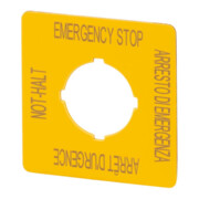 Eaton Plaque (Arrêt d'urgence) jaune, HxI=50x50mm M22-XYK11-1
