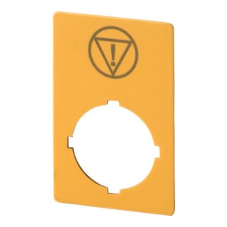 Eaton Plaque ARRÊT D’URGENCE M22-XZK-ESS jaune 50 × 33 mm