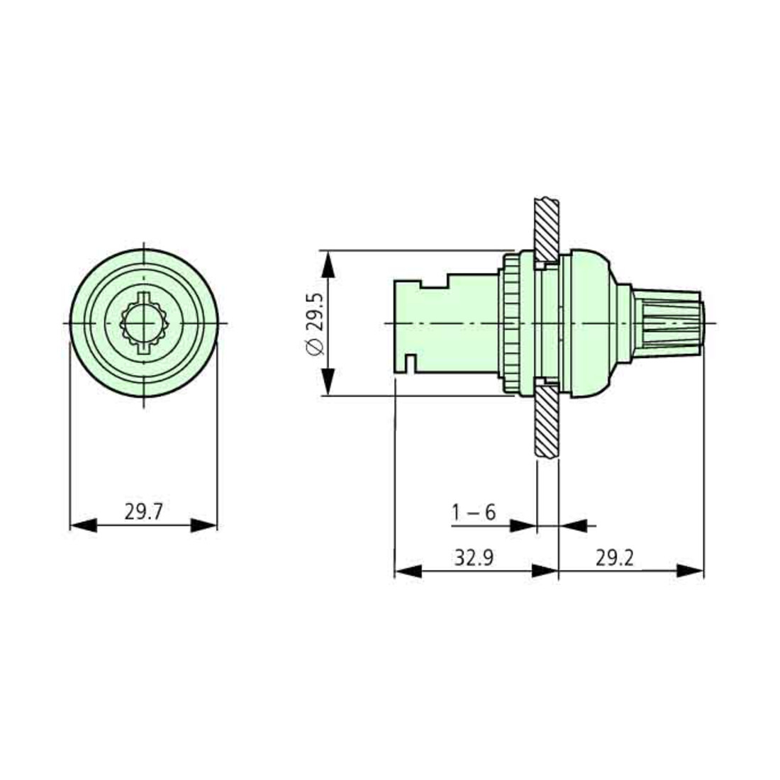 Eaton Potentiometer 4k7 Ohm M22S-R4K7