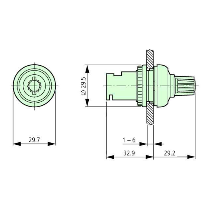 Eaton Potentiomètre 4,7 kΩ M22S-R4K7