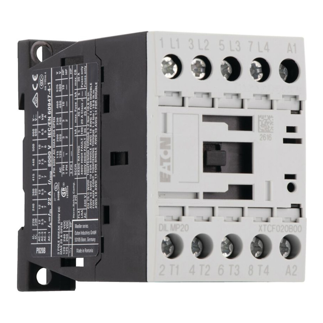 Eaton Schütz 4p. 20A/AC-1, DC DILMP20(24VDC)