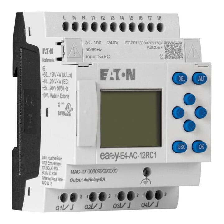 Eaton Steuerrelais 8 digitale Eingänge EASY-E4-AC-12RC1