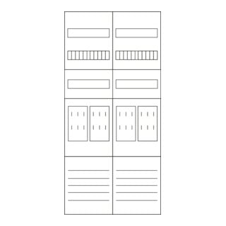 Eaton Tableau de comptage 1050 mm, 4ZP, 5 pôles ZSD-Z27B0019