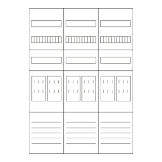 Eaton Tableau de comptage 1050 mm, 6ZP, 5 pôles ZSD-Z37B0022