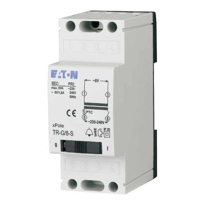 Eaton Transformateur de sonnette 8V/1A TR-G/8