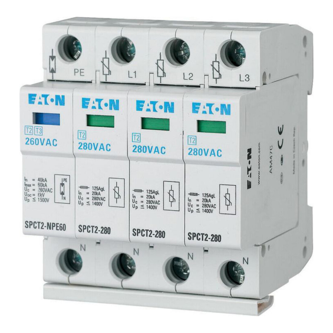 Eaton Überspannungsableiter steckbar SPCT2-280-3+NPE