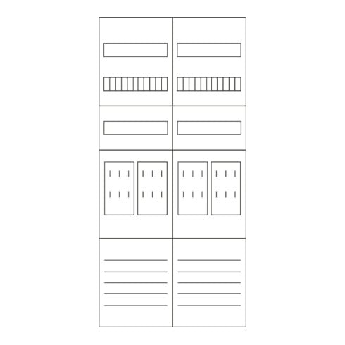 Eaton Zählerfeld 1050mm, 4ZP, 5pol. ZSD-Z27B0019