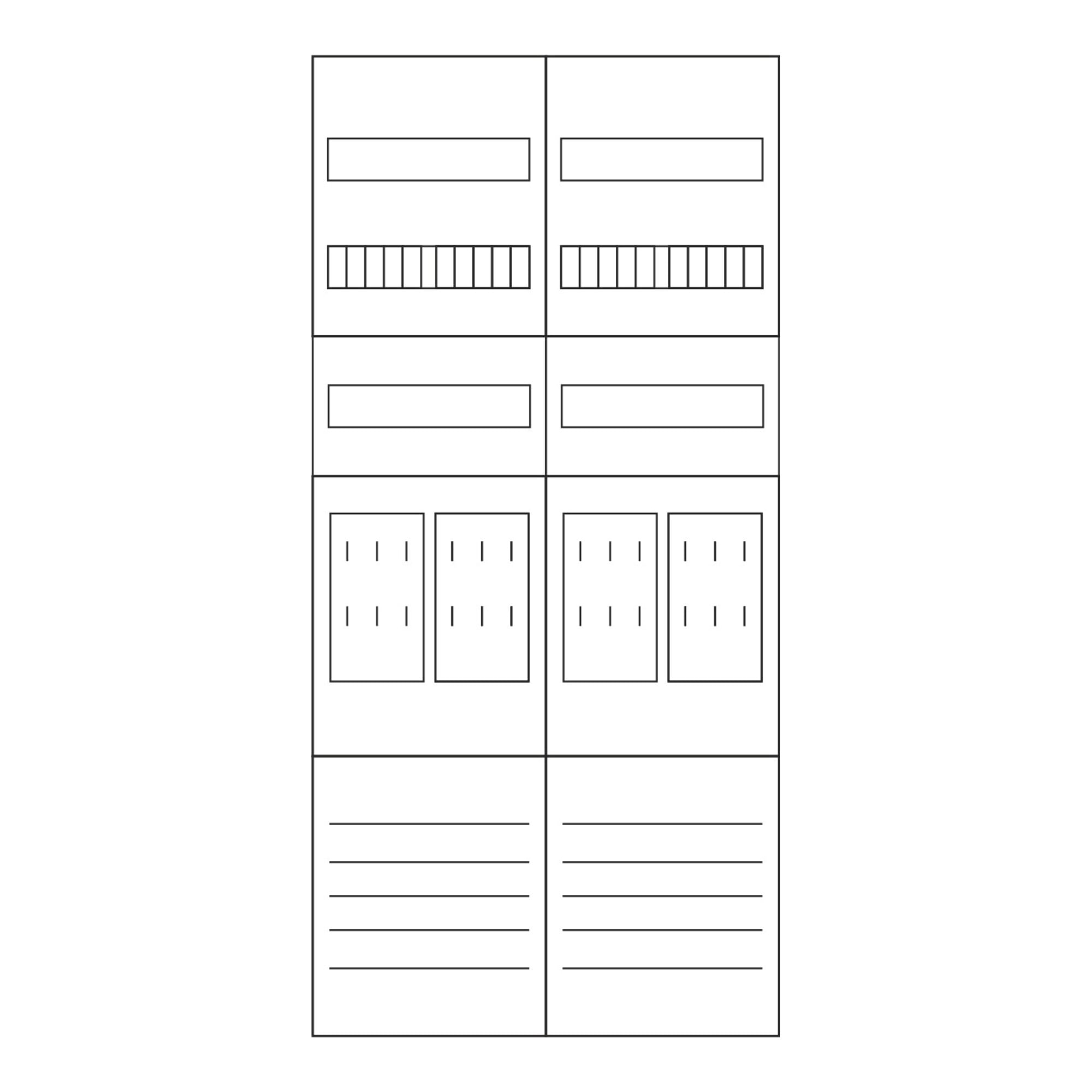 Eaton Zählerfeld 1050mm, 4ZP, 5pol. ZSD-Z27B0019