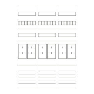Eaton Zählerfeld 1050mm, 6ZP, 5pol. ZSD-Z37B0022