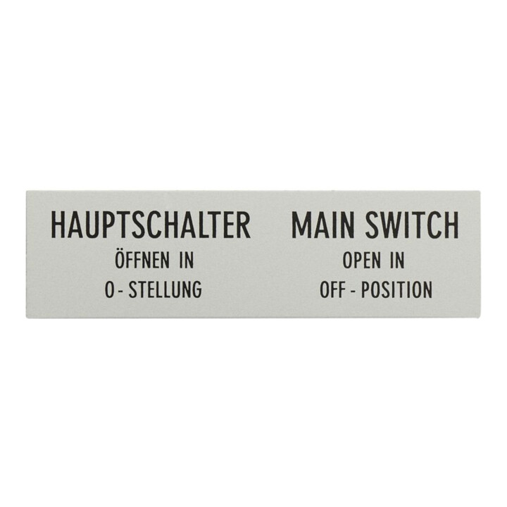 Eaton Zusatzfrontschild Deutsch/Englisch ZFS61/62-P3