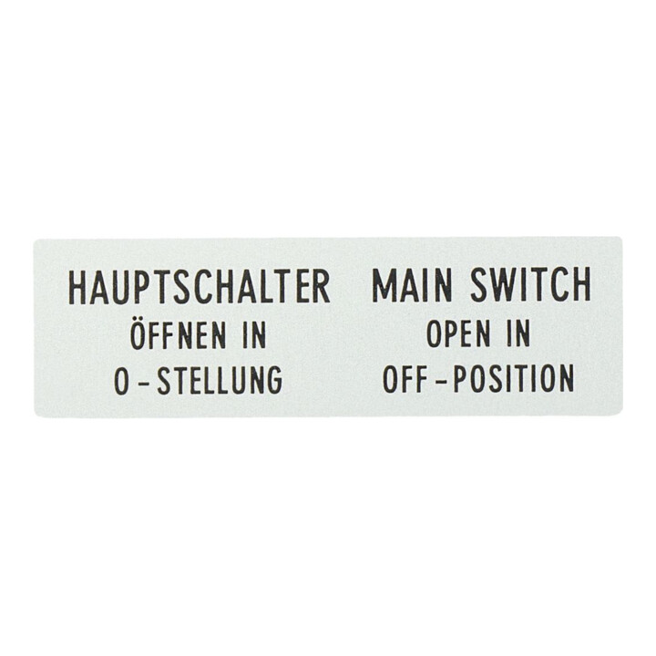 Eaton Zusatzfrontschild Deutsch/Englisch ZFS61/62-T0