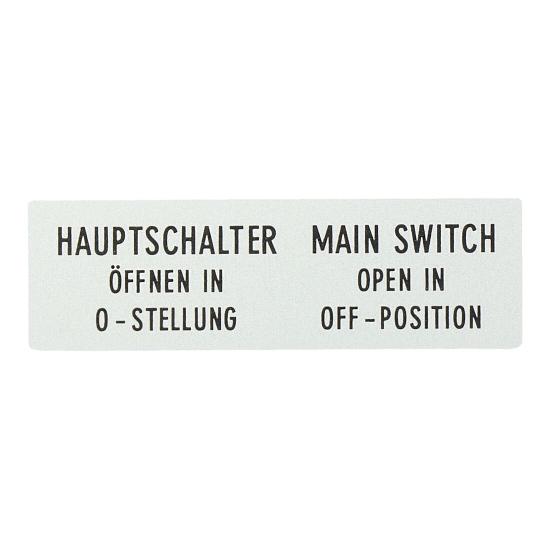 Eaton Zusatzfrontschild Deutsch/Englisch ZFS61/62-T0