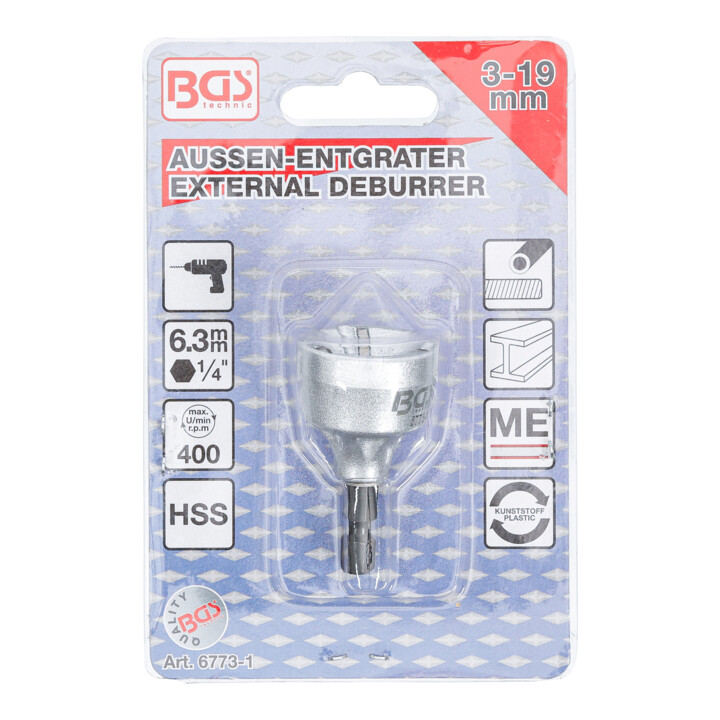 Ébavureur extérieur BGS pour Ø 3 - 19 mm