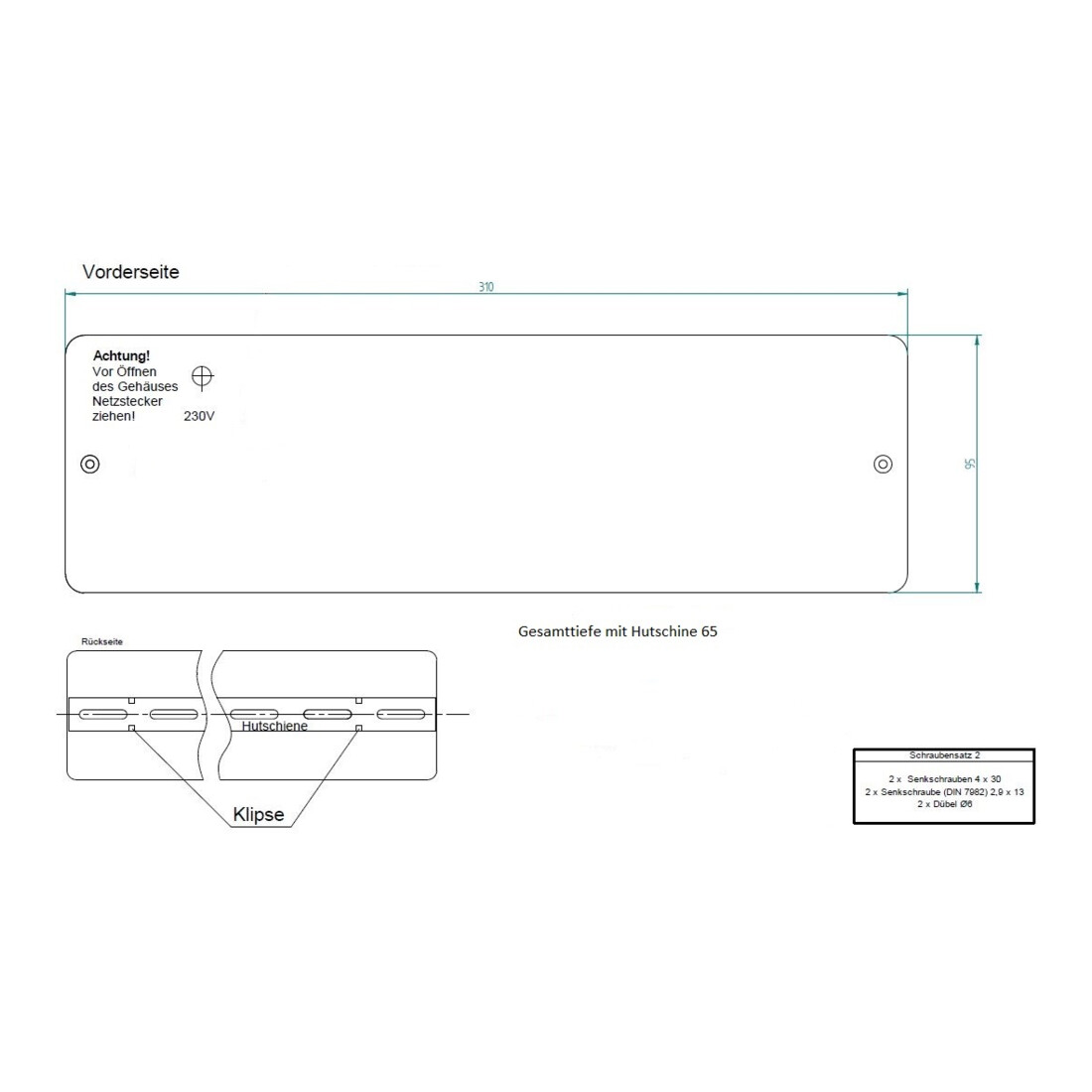 Eberle Controls Barrette de connexion 6 canaux EV 230