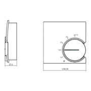 Eberle Controls Régulateur de température ambiante RTR 9721-5