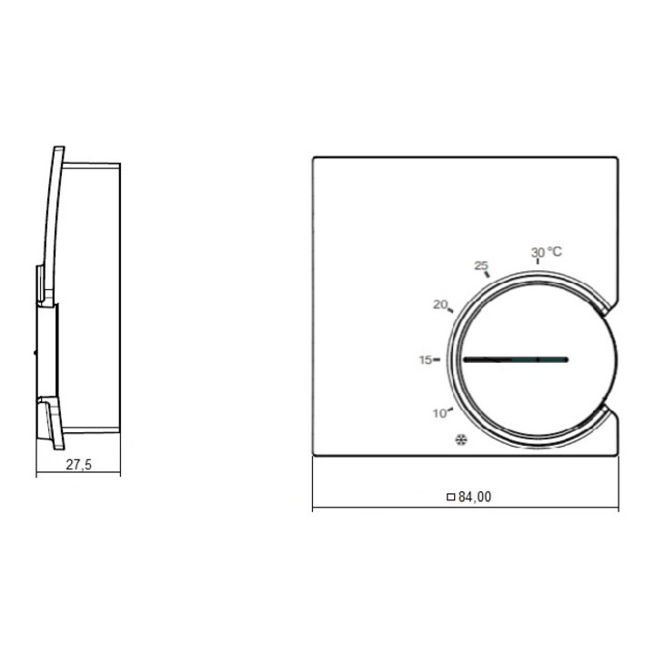 Eberle Controls Régulateur de température ambiante RTR 9721