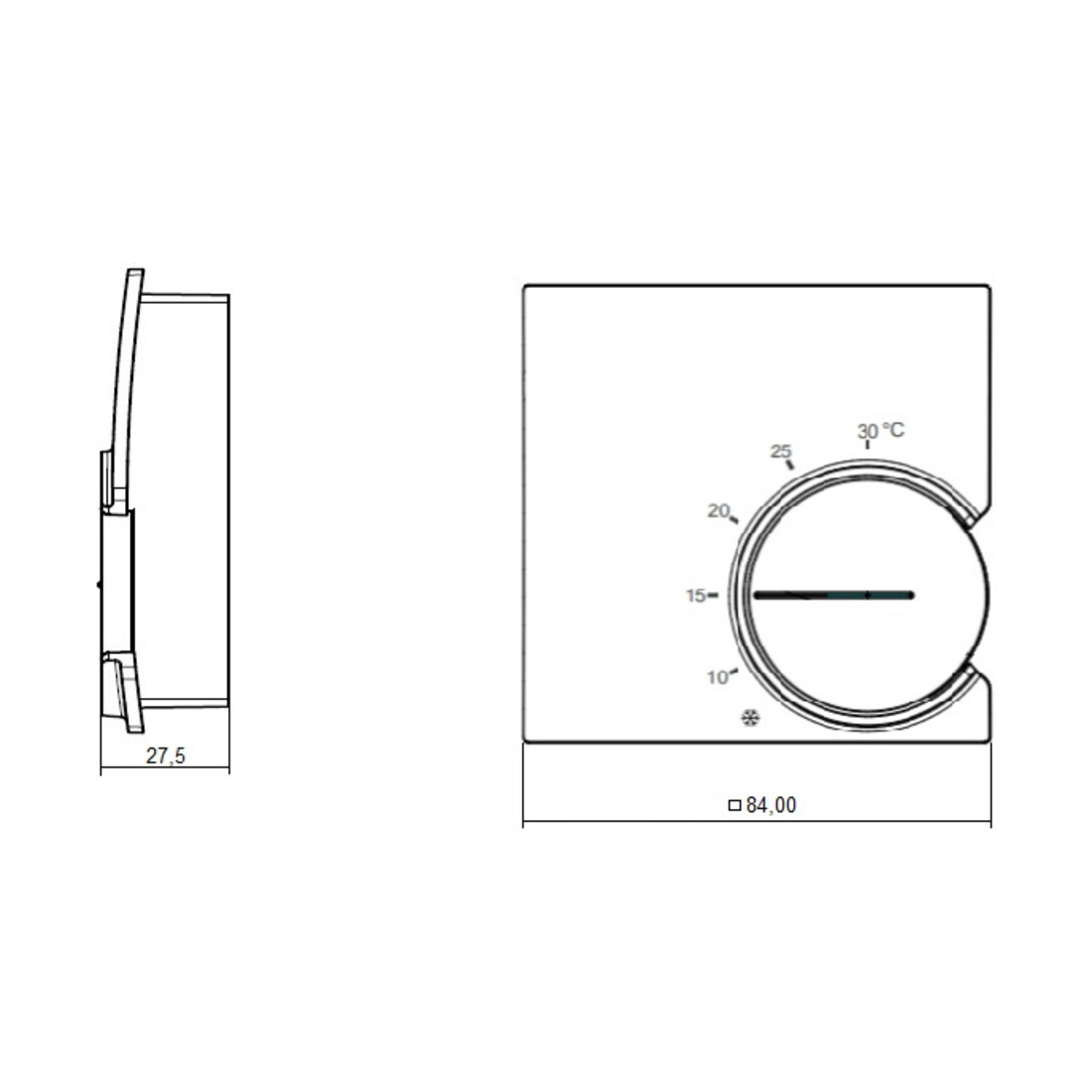 Eberle Controls Régulateur de température ambiante RTR 9721