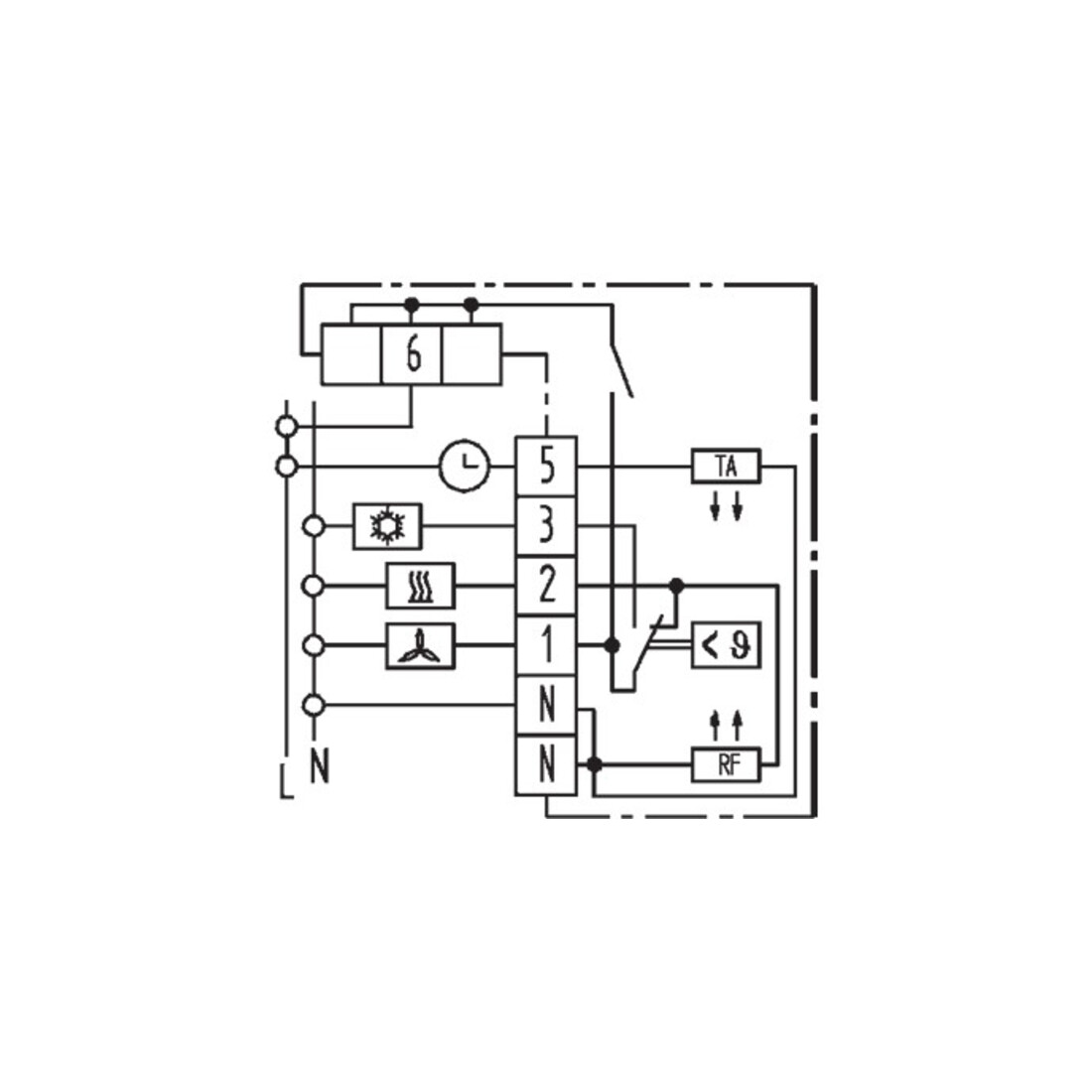 Eberle Controls Régulateur de température RTR-E 6763rw