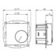 Eberle Controls Régulateur mural 5-30°C AC230V sortie Triac UTE 2100-RAL9010-G55