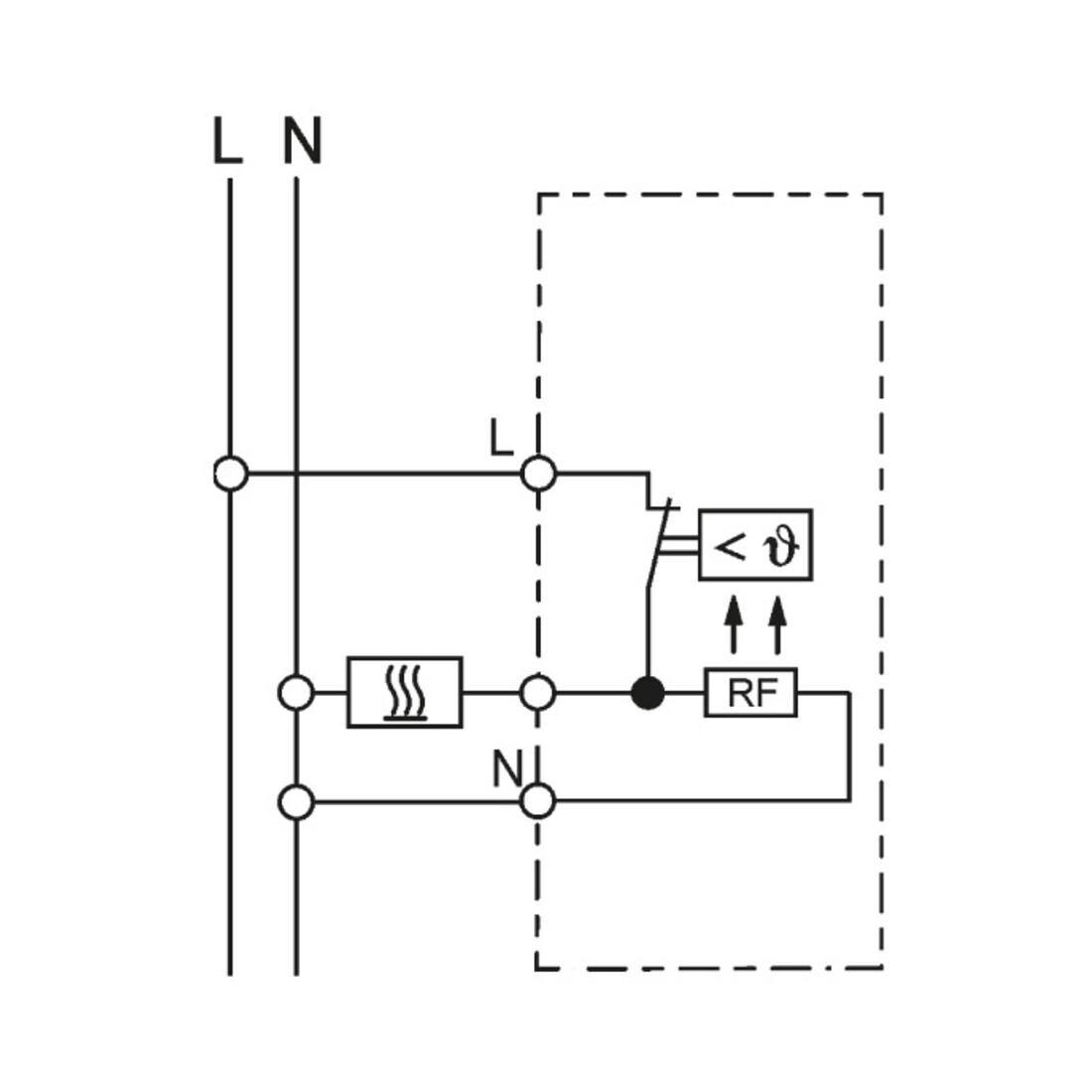 Eberle Controls UP-Raumregler 5-30C AC230V 1Öffner UTE 1003-RAL9010-G55