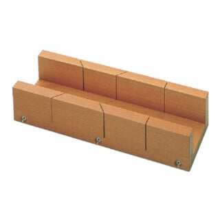 ECE Boîte à onglets L300×I62×P37mm Bois de hêtre rouge laqué