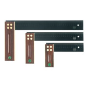 ECE Équerre longueur des branches 350 mm avec échelle gravée Bois de palissandre-1
